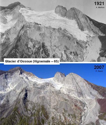 Evolution du glacier d'Ossoue - Association Moraine